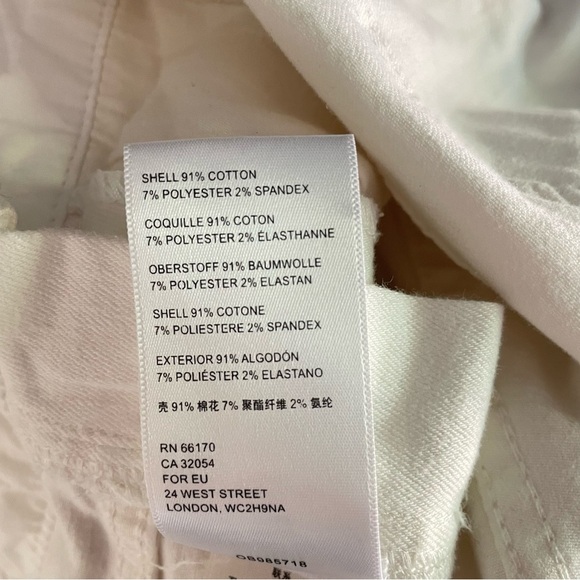 Anthropologie Pilcro & The Letterpress White Denim Overalls Size 27 26732 - Picture 13 of 16